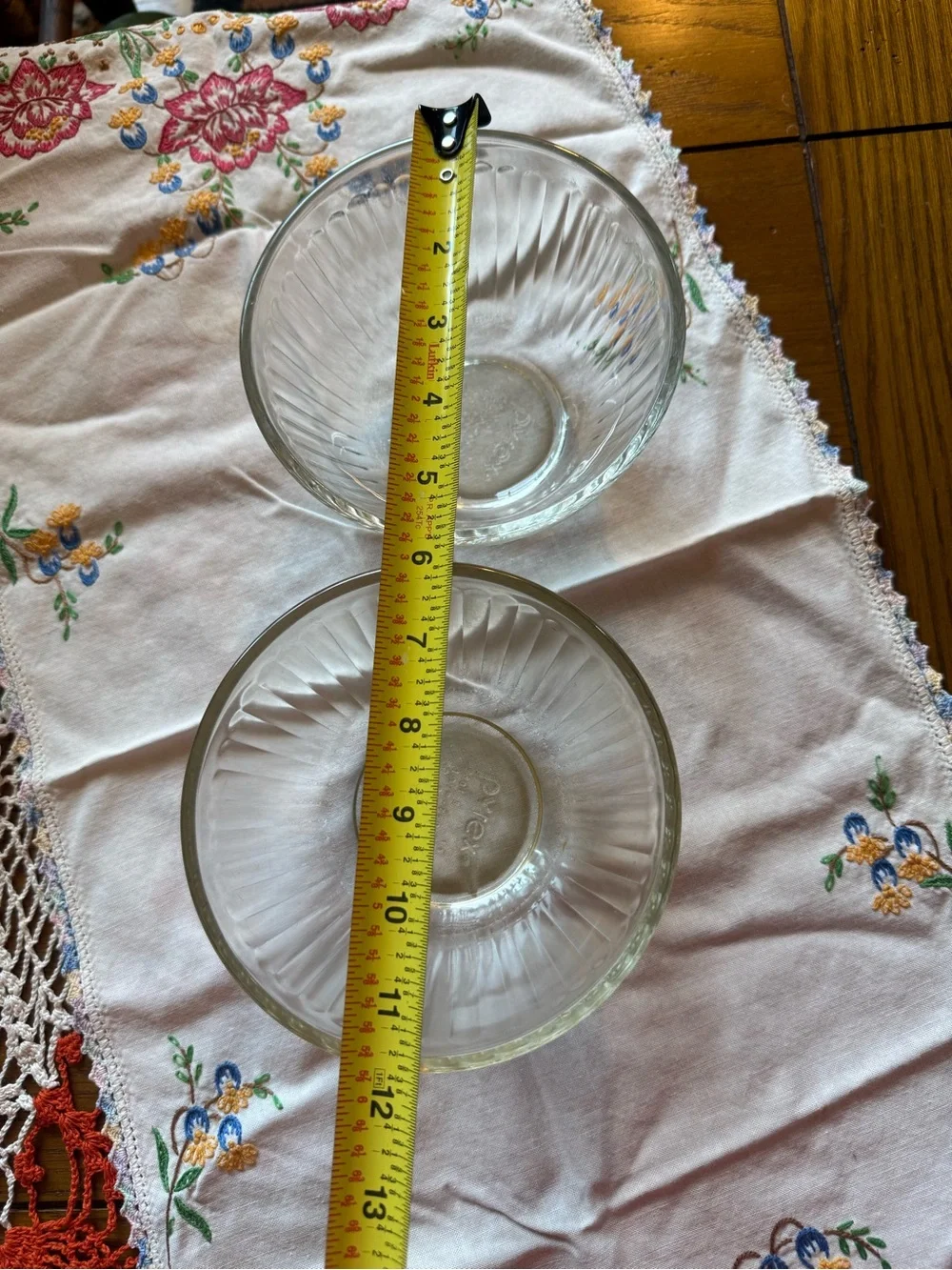 Pyrex 463 Clear Glass Custard Cups 6 oz Set of 2 USA